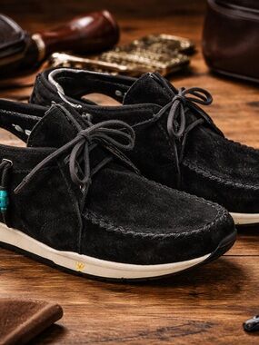 Visvim F.I.L. Hand made cubism moccasin vibram sole men’s 9 made in Korea
